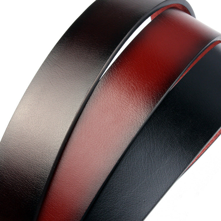 Casual Two-Tone Men's Leather Belt