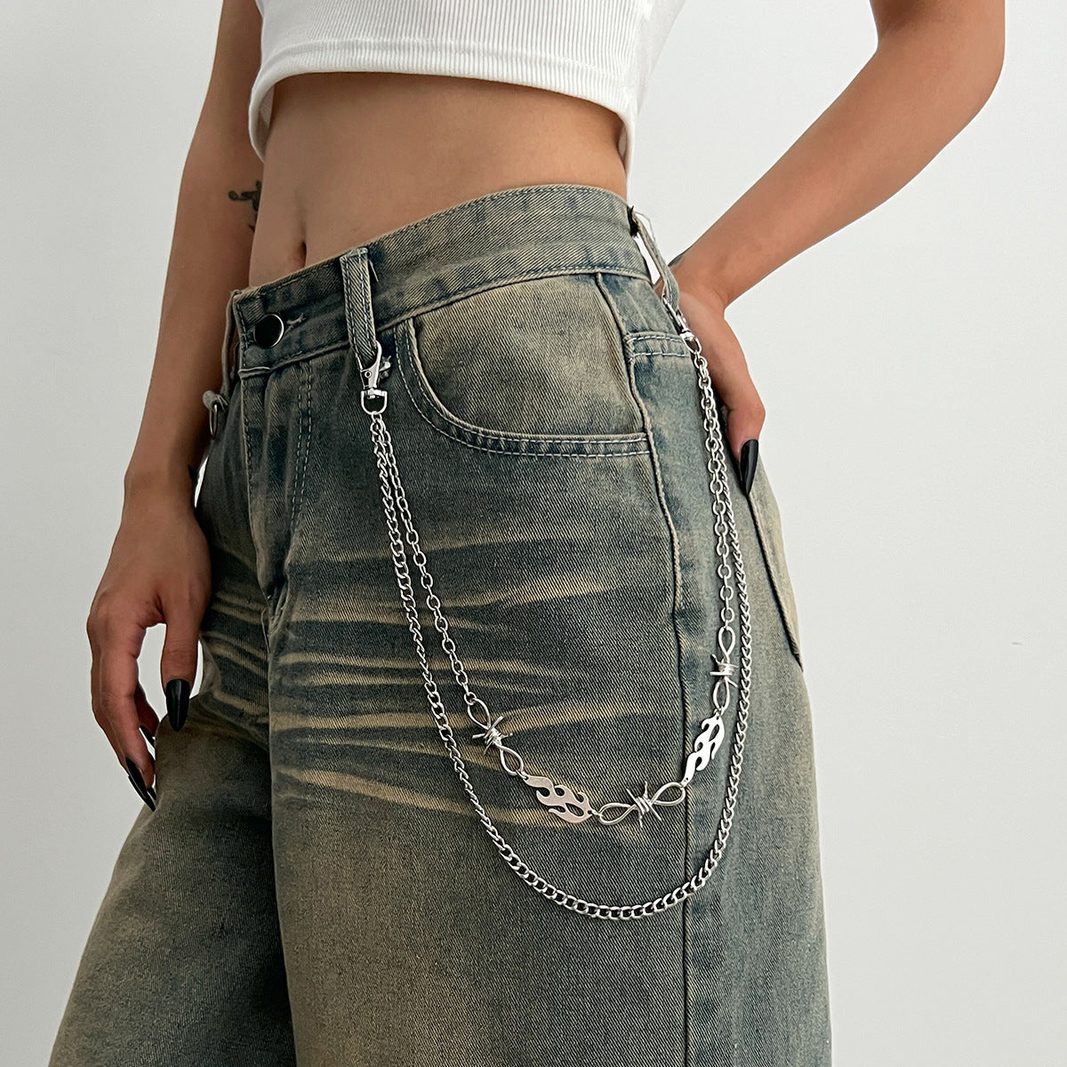 Punk Cross Pant Chain