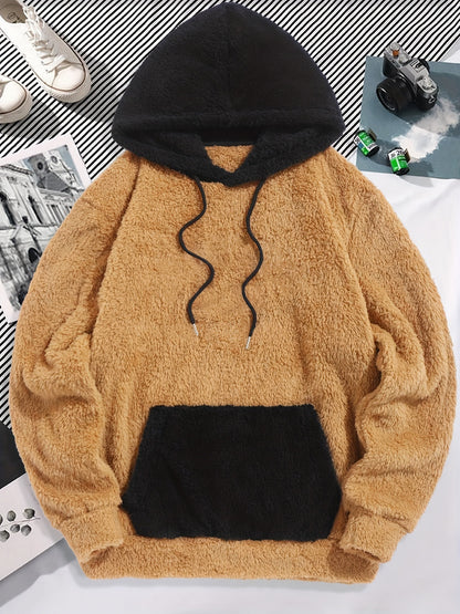 Men's Plush Hooded Sweater