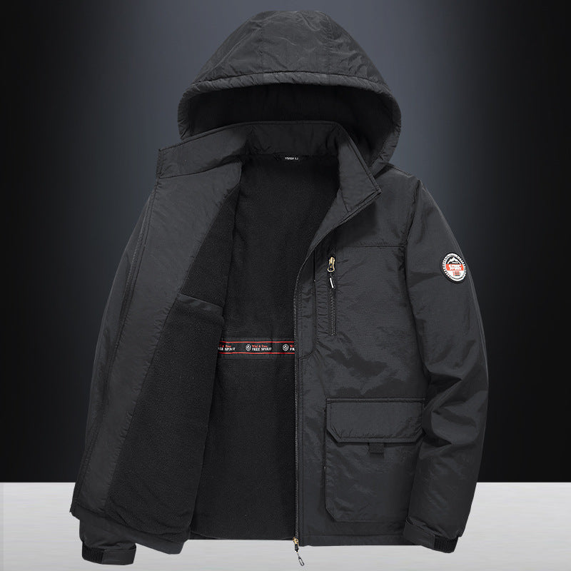Windproof Hooded Cotton Jacket
