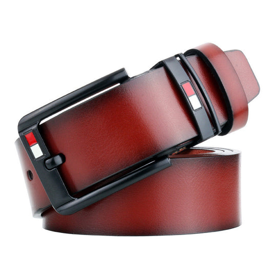 Casual Two-Tone Men's Leather Belt