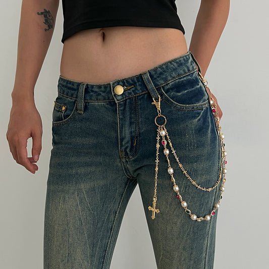 Diamond Cross Pant Chain