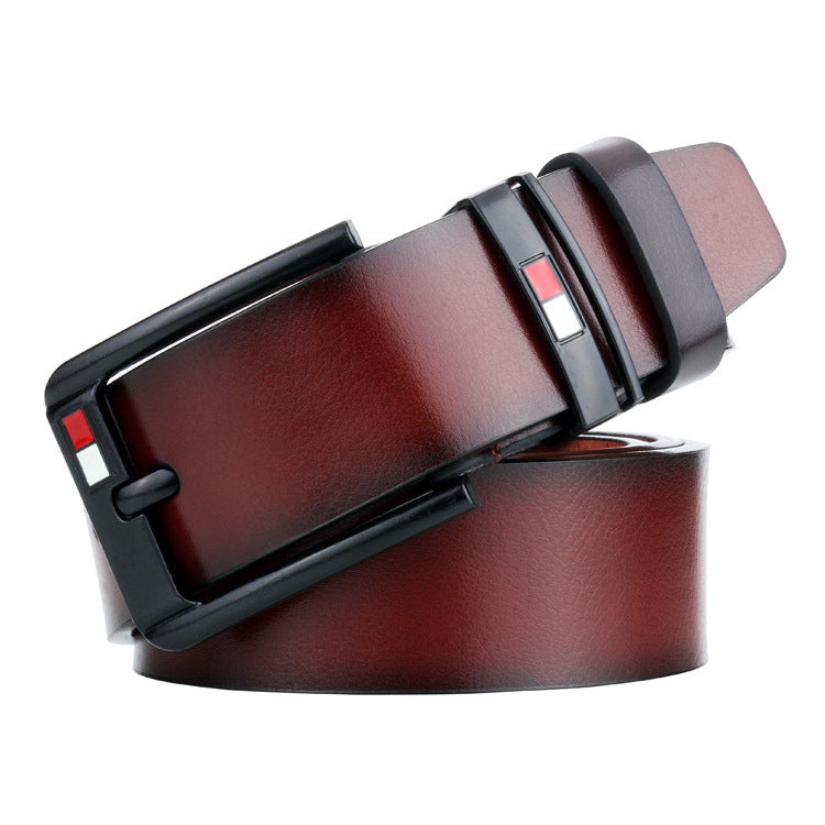 Casual Two-Tone Men's Leather Belt
