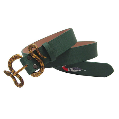 Men's Leather Gucci Snake Belt