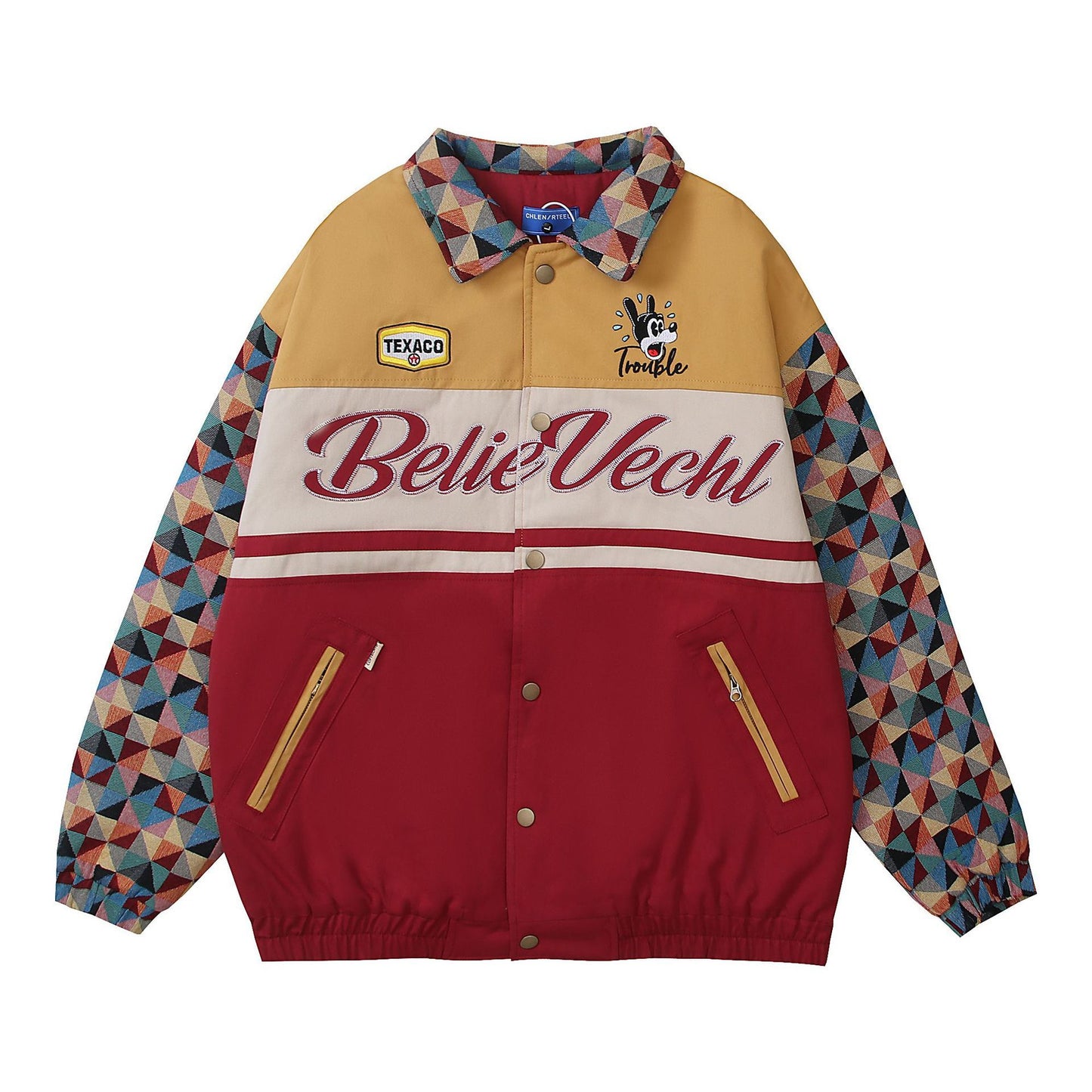 Men's Retro Polo Collar Jacket