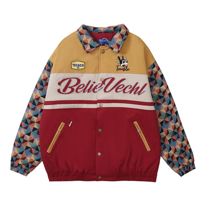 Men's Retro Polo Collar Jacket