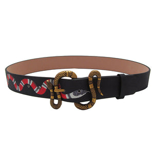Men's Leather Gucci Snake Belt