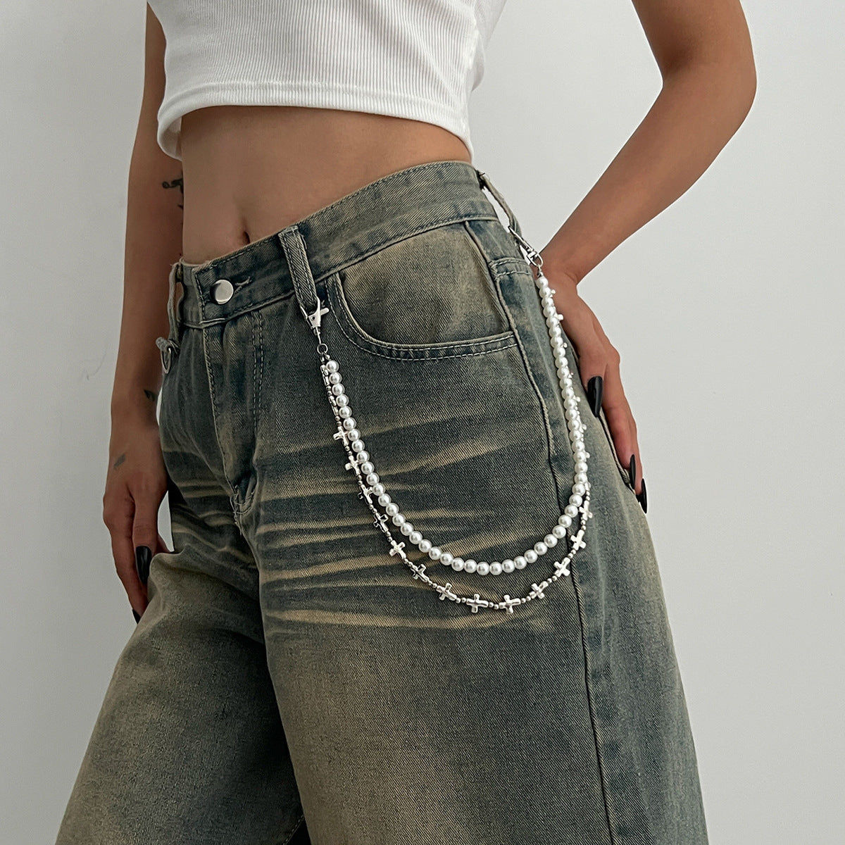 Punk Cross Pant Chain