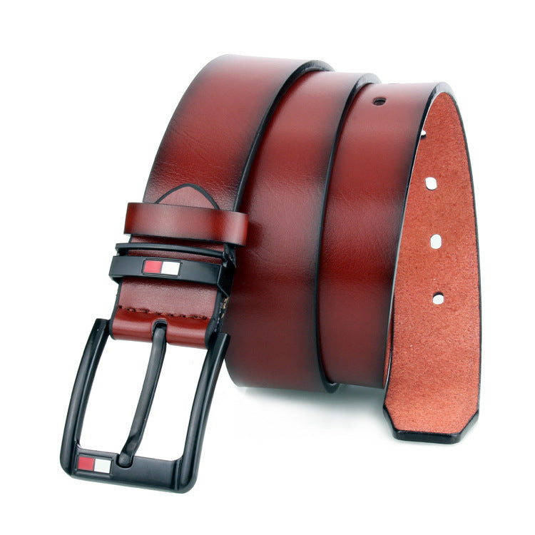 Casual Two-Tone Men's Leather Belt