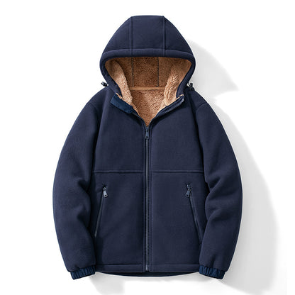 Casual Hooded Fleece Jacket