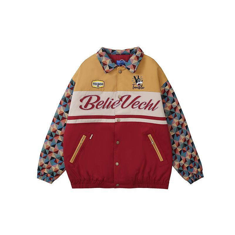 Men's Retro Polo Collar Jacket