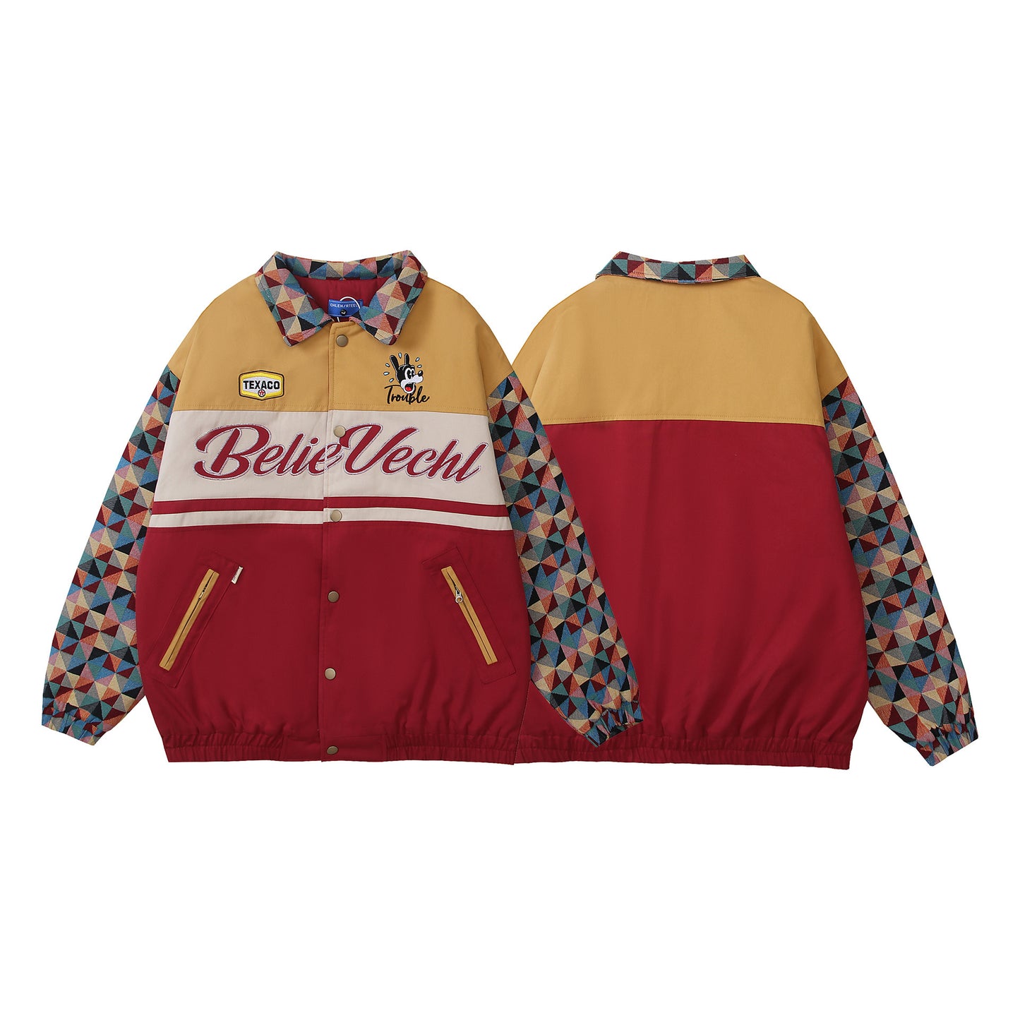 Men's Retro Polo Collar Jacket
