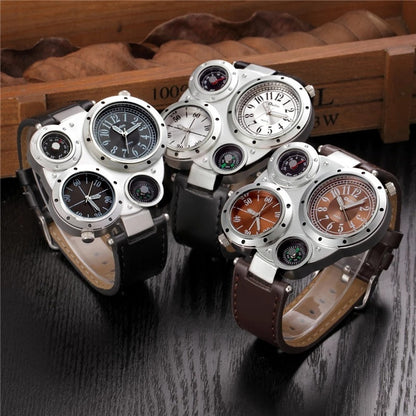 Men's Compass Dual Time Zone Watch