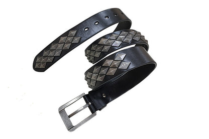 Alloy Rivet Leather Belt