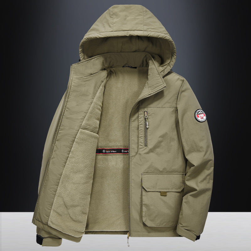 Windproof Hooded Cotton Jacket