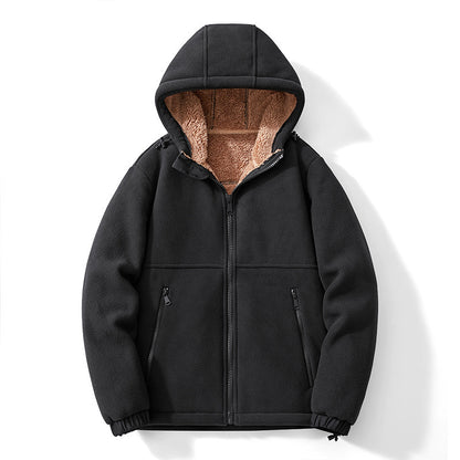 Casual Hooded Fleece Jacket