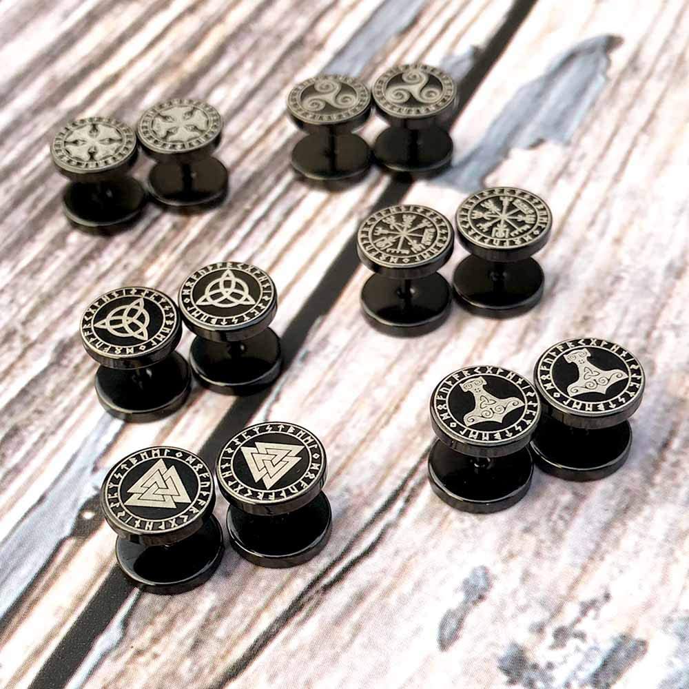 Stainless Steel Viking Gauge Earrings