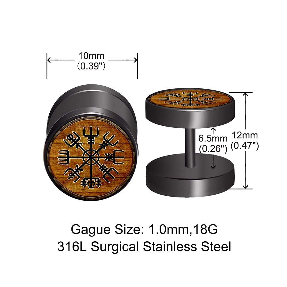 Stainless Steel Viking Gauge Earrings