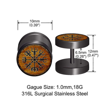 Stainless Steel Viking Gauge Earrings