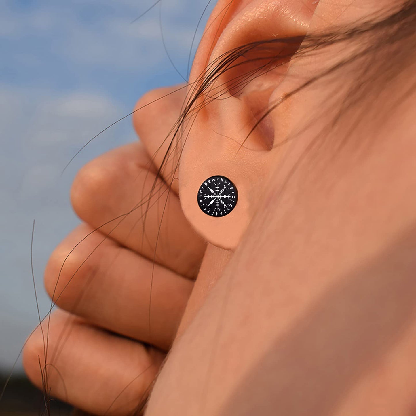 Stainless Steel Viking Gauge Earrings