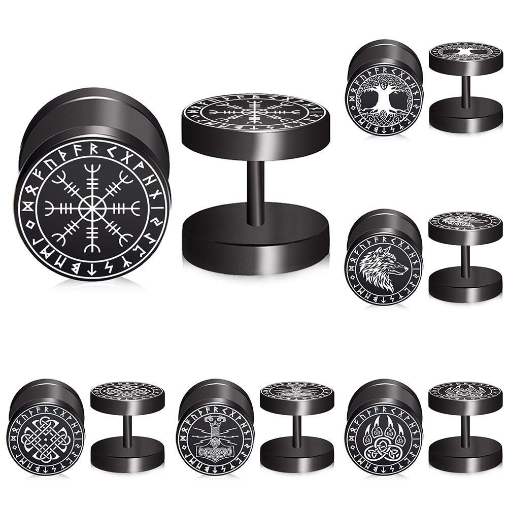 Stainless Steel Viking Gauge Earrings