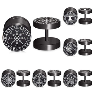 Stainless Steel Viking Gauge Earrings