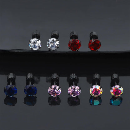 12 Pairs Stainless Steel Stud Earrings
