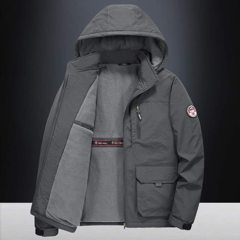 Windproof Hooded Cotton Jacket