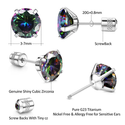 Titanium Screw Back Earrings