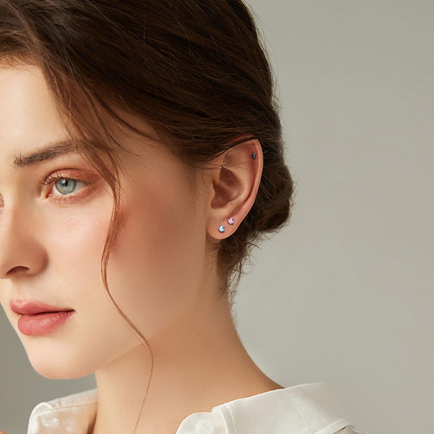 12 Pairs Stainless Steel Stud Earrings