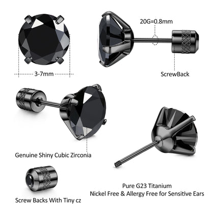 Titanium Screw Back Earrings