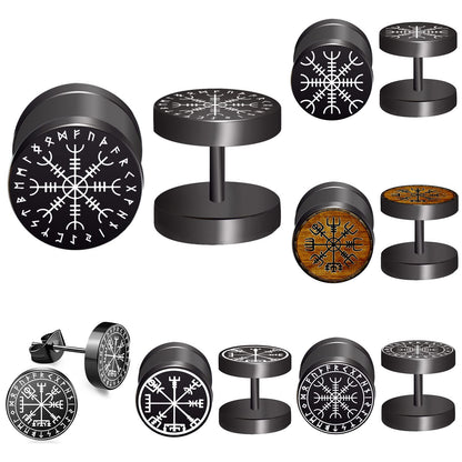 Stainless Steel Viking Gauge Earrings