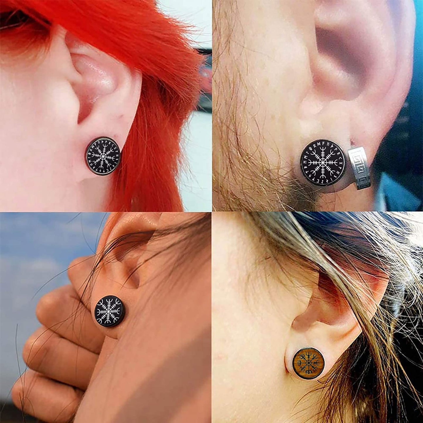 Stainless Steel Viking Gauge Earrings