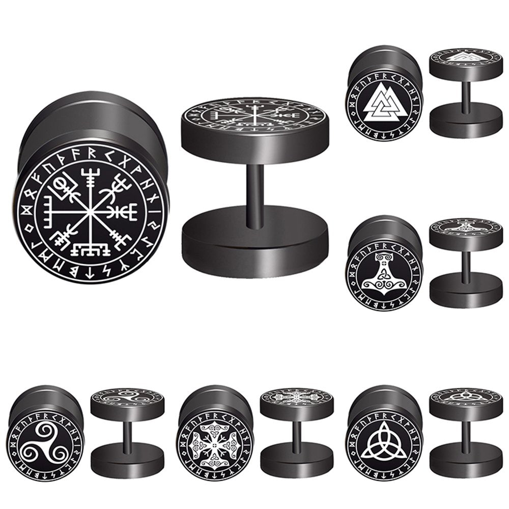 Stainless Steel Viking Gauge Earrings