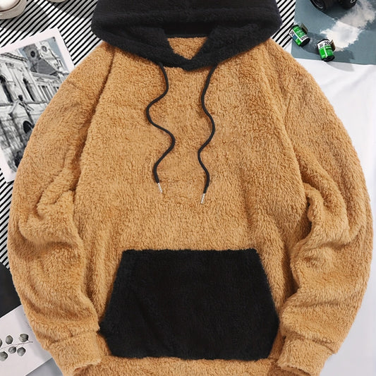 Men's Plush Hooded Sweater