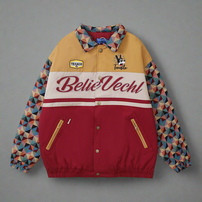 Men's Retro Polo Collar Jacket