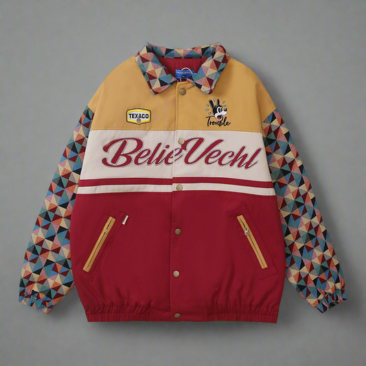 Men's Retro Polo Collar Jacket