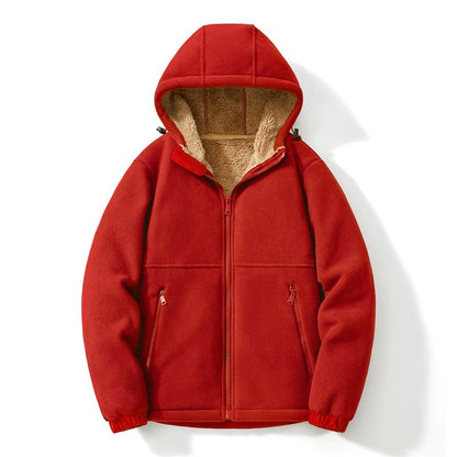 Casual Hooded Fleece Jacket