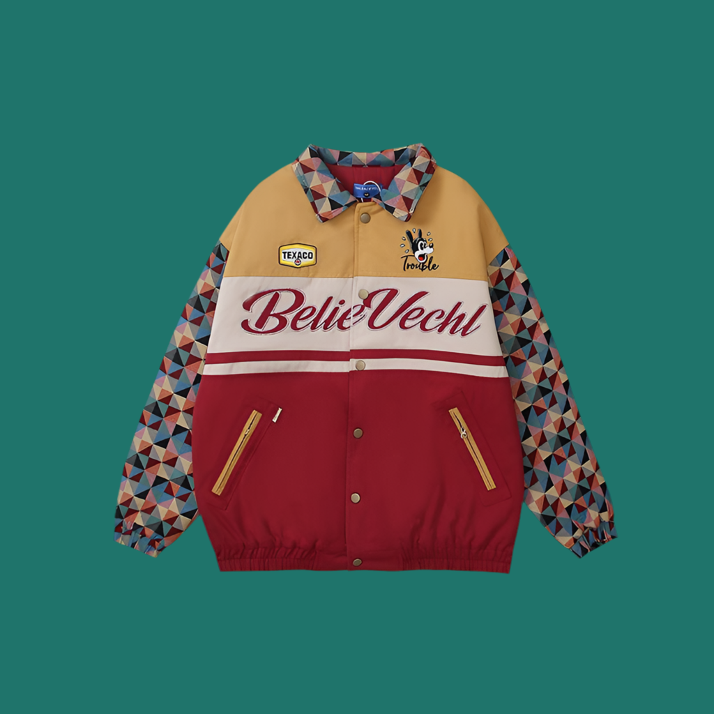 Men's Retro Polo Collar Jacket