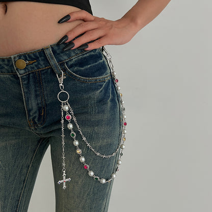 Diamond Cross Pant Chain