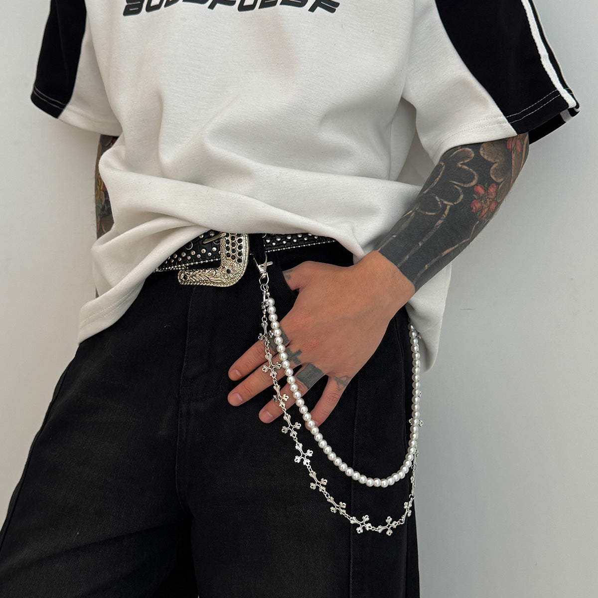 Punk Cross Pant Chain