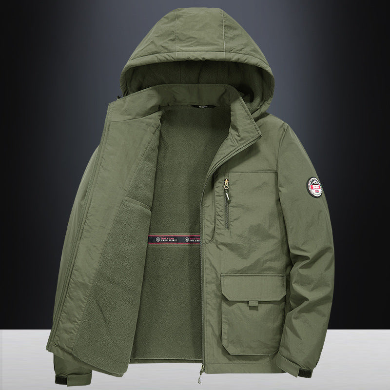 Windproof Hooded Cotton Jacket