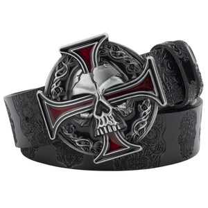 Men's Ghost Cross Leather Belt