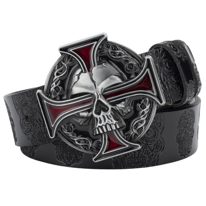 Men's Ghost Cross Leather Belt
