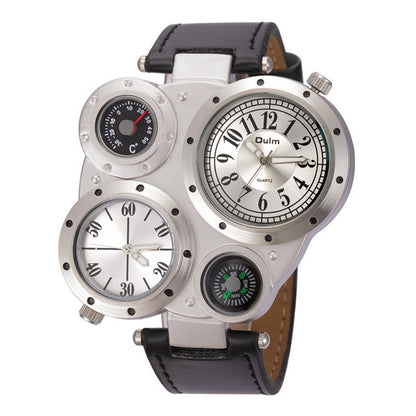 Men's Compass Dual Time Zone Watch